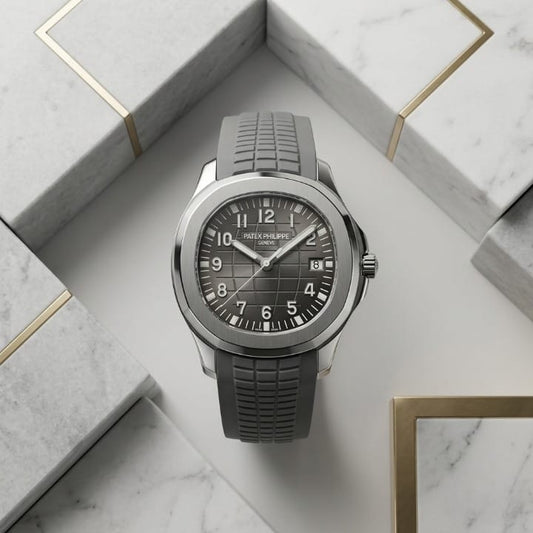 Patek Philippe Mens Watch Luxury Design With Comfortable Silicone Strap Water Resistant Date Feature