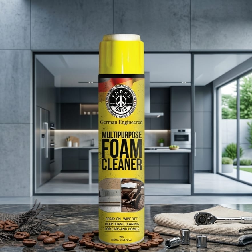 Multipurpose Foam Cleaner 650ml – Car And Home Deep-Clean Spray By Three Guys German Engineered