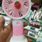 Rechargeable Mini Handy Fruit Character Fan Portable USB Cooling Fan Cute Design Handheld Fan for Kids and Travel (Random Color)