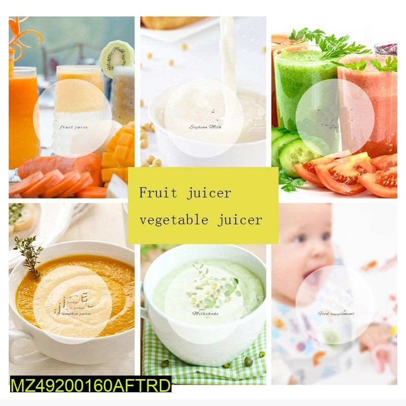 USB Mini Electric Juicer Mixer Blue 1L Portable