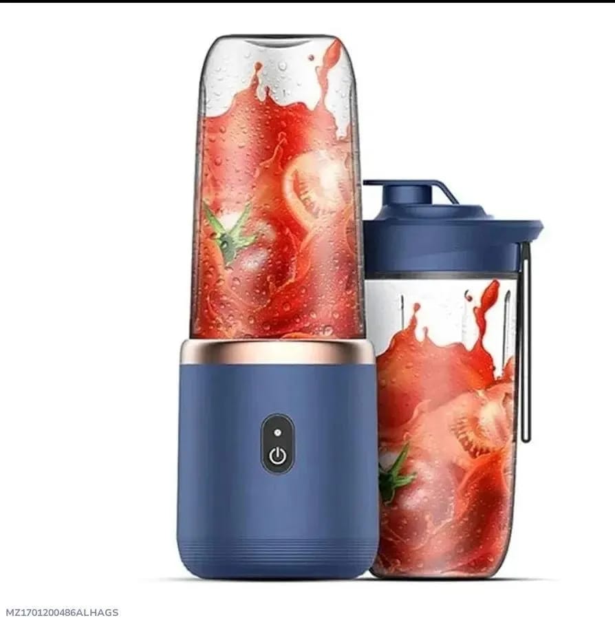 Portable 2-in-1 Juicer Blender Blue ABS Travel