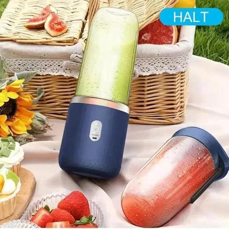 Portable 2-in-1 Juicer Blender Blue ABS Travel
