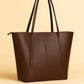 Brown Faux Leather Tote Bag for Women