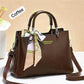 Brown Leather Coffee Style Shoulder Bag for Women