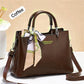 Brown Leather Coffee Style Shoulder Bag for Women