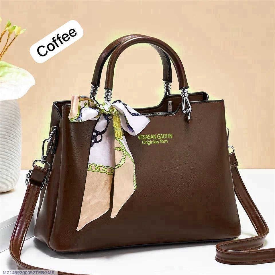 Brown Leather Coffee Style Shoulder Bag for Women