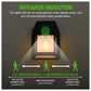 Solar Motion Sensor Lamp Black ABS Outdoor Garden Pathway _M