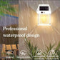 Solar Motion Sensor Lamp Black ABS Outdoor Garden Pathway _M