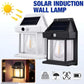 Solar Motion Sensor Lamp Black ABS Outdoor Garden Pathway _M