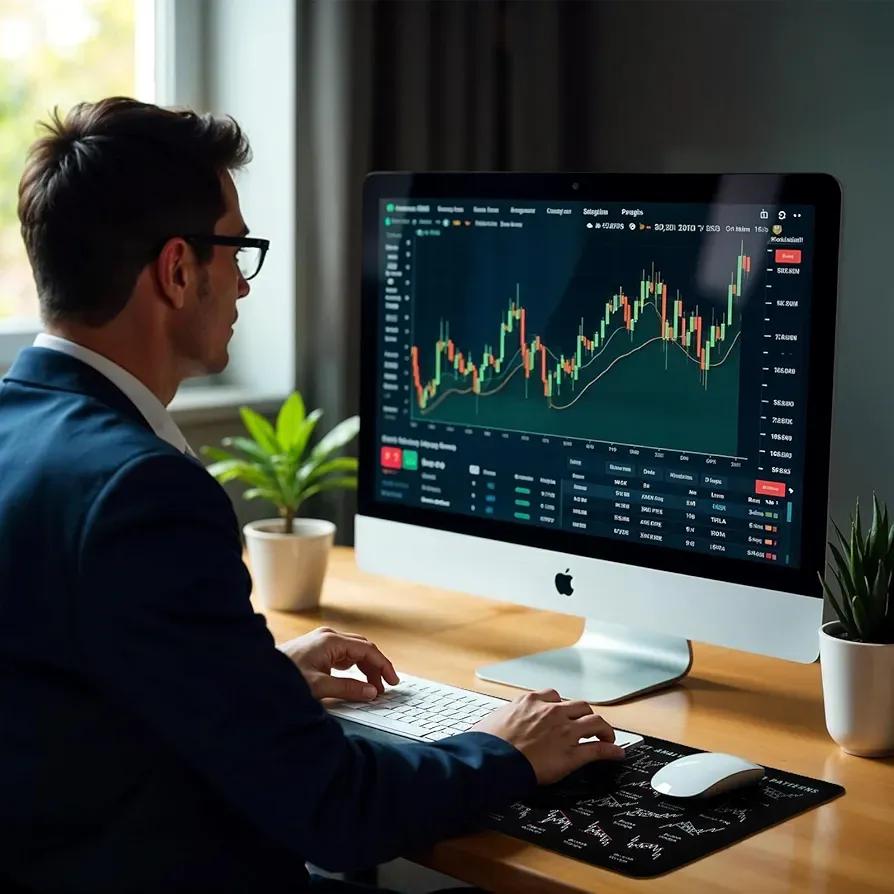 Premium Black Silicone Stock Chart Mat for Traders_M
