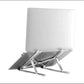Silver Aluminum Laptop Stand Adjustable Height Portable _M