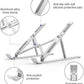 Silver Aluminum Laptop Stand Adjustable Height Portable _M