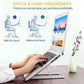 Silver Aluminum Laptop Stand Adjustable Height Portable _M