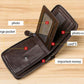 Men's Genuine Leather Wallet Brown Compact Zipper _M