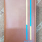 Men's Leather Bi-Fold Wallet with Blue &amp; Gold Stripe  _M