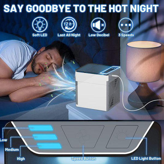 Portable Mini Air Humidifier White Quiet Cooling _M