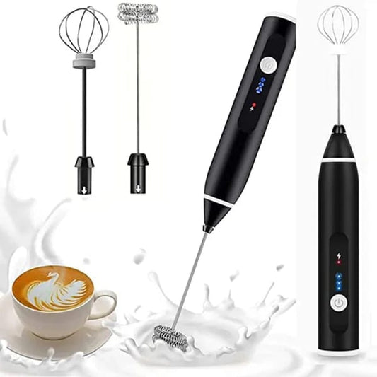 Rechargeable Electric Coffee Mixer Egg Beater Quick Frothing Action (2 in1)