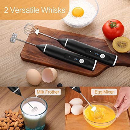 Rechargeable Electric Coffee Mixer Egg Beater Quick Frothing Action (2 in1)