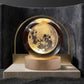 3D Galaxy Crystal Ball Lamp with Wooden LED Base – Decorative Night Light (Only Moon Shape)