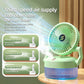 800ML Rechargeable Desktop Humidification Fan Portable Foldable Spray Misting Fan With Blue Light (Random Colour)