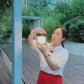 Solar Motion Sensor Lamp Black ABS Outdoor Garden Pathway _M